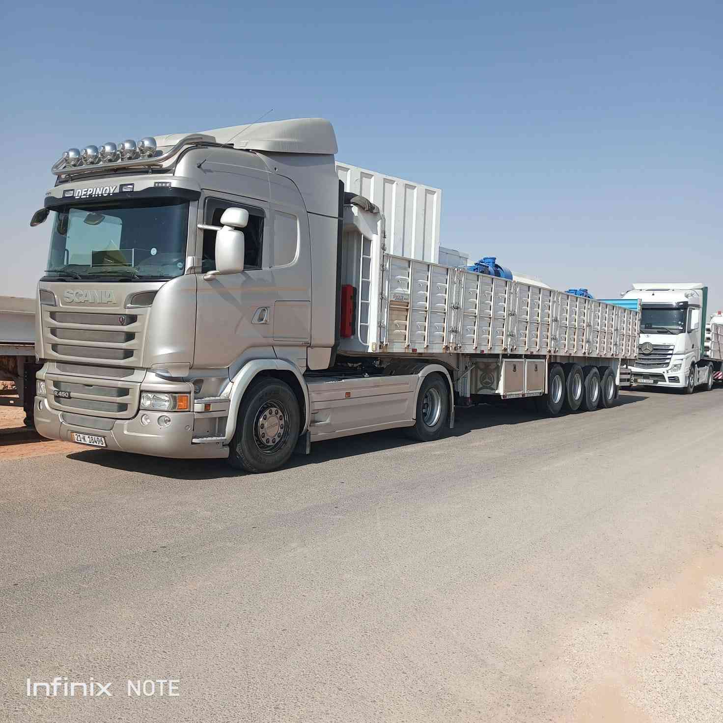 سكانيا موديل 15 عربانه تريله عراق25 تخم تاير راس وعربانه كفاله عامه ***********
