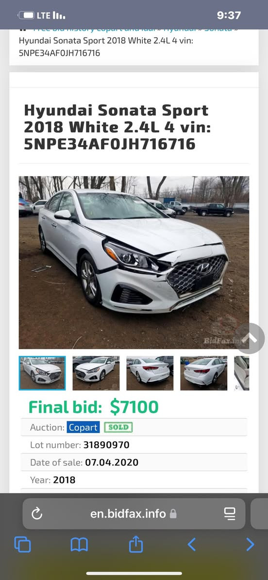 السلام عليكم للبيع سوناتا 2018 وارد امريكي فول عدا الفتحه  ماشيه 82ميل. حادثها موضح بلمنشور وسونار موجود بلصور وبيها صبغ بكصه القماره كد شبر وبلبنيد هم اقل من شبر ممصبوغ اثر الرش القوي مال مي اهل الغسل
السعر 148 
للاتصال. ***********
