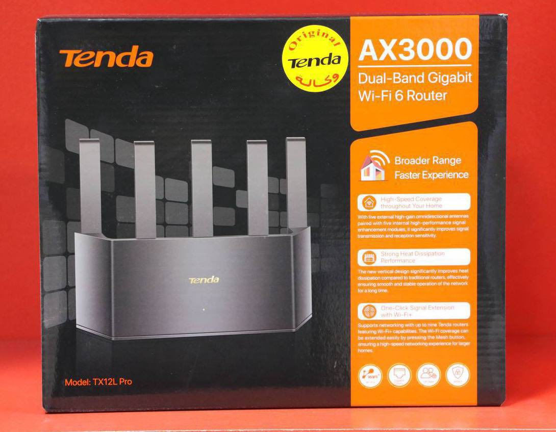 🔥 راوترات تيندا
🟠F3
🔸بسعر….15.000
🟠F6
🔸بسعر….18.000
🟠Ac6
🔸بسعر ….25.000
🟠Ac8
🔸بسعر ….26.000
🟠Ac5
🔸بسعر ….24.000

🟠Tx2L pro-Ax1500
🔸بسعر….37.000

🟠Tx12L pro-Ax3000
🔸بسعر….59.000

🟠TE6L pro-Ax5100–wifi7
🔸بسعر….74.000

#للأستفسار_عن_الاسعار الخاصة بالوكلاء واصحاب الشركات وباقي التفاصيل الفنية 
من خلال الواتساب 
***********
🔵‏تابع قناة مجموعة الياسري للتقنيات في واتساب: https://whatsapp.com/channel/0029VaHbevKL7UVbXLvmbQ14
🔵قناة التلكرام

https://t.me/alyasry117
