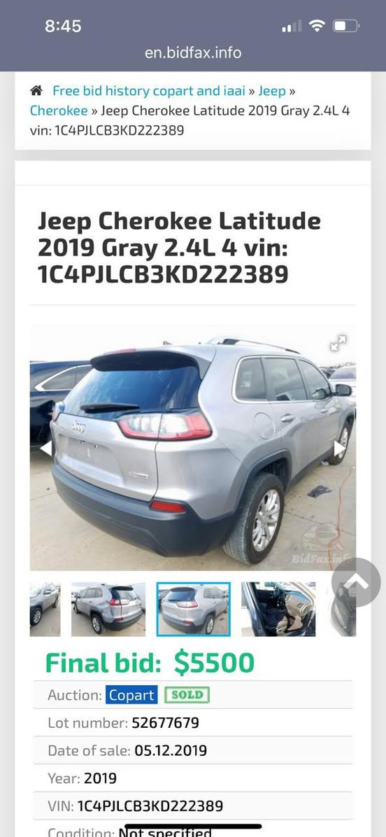 جيب بزون موديل ٢٠١٩محرك ٢٤٠٠ ماشية ٦١ ميل حادثهه جاملغ امامي وخلفي جهه السايق وبنيد مرجوعات علبارد بدون ايرباك السعر ١٣٠$ للاتصال ***********
