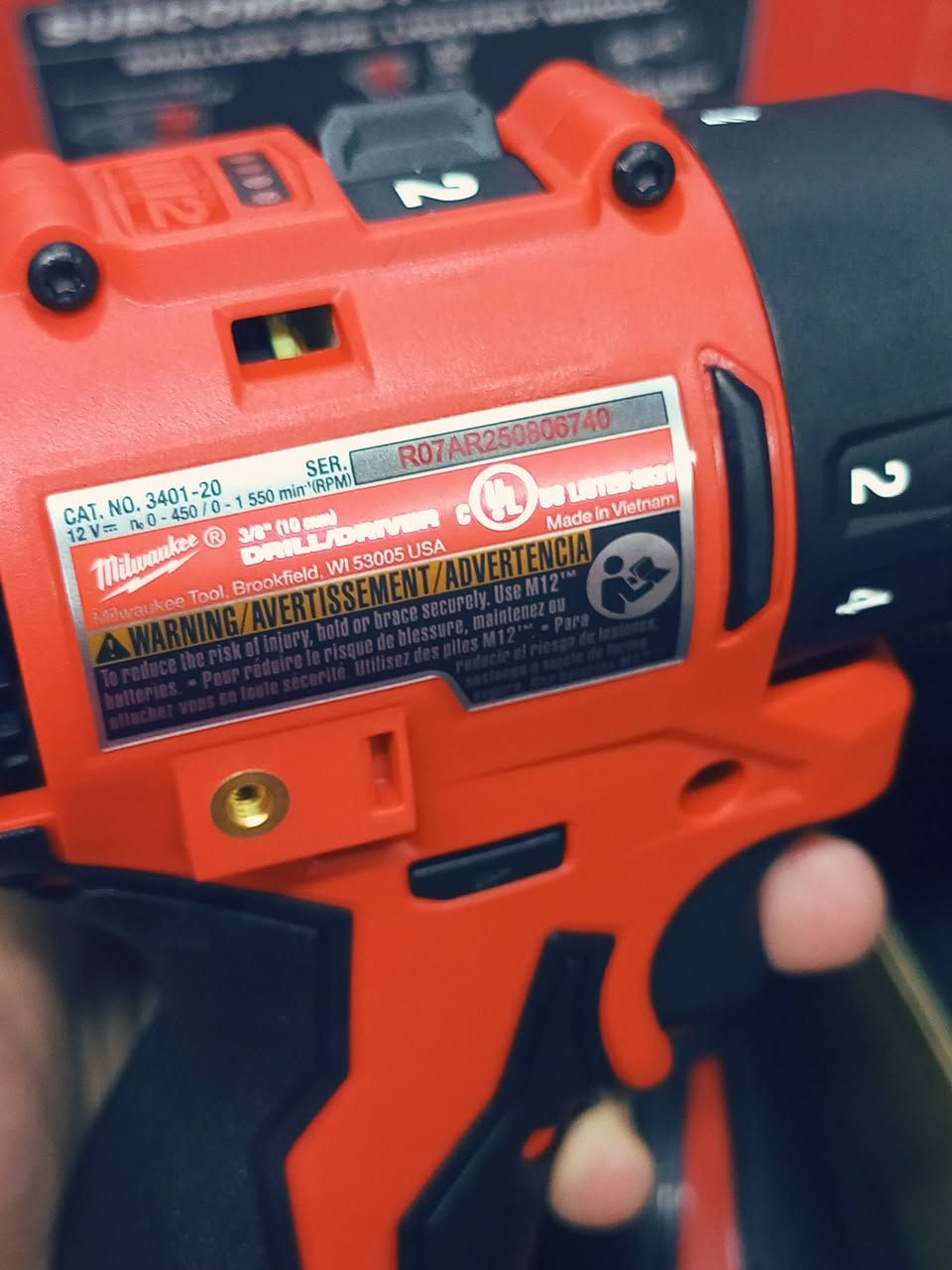 عرض خاص
دريل ميلواكي ٢٠٢٥ m12
جديد اصلي 
 صنع فيتنام 
دريل طوبة حديد     ١٣٥ الف 
دريل امباكت.    ١٣٥ الف 
بطارية ٣٠
شاحنة ٣٥ 
مكاني بغداد حي العدل 
يوجد توصيل 
***********
واتساب
