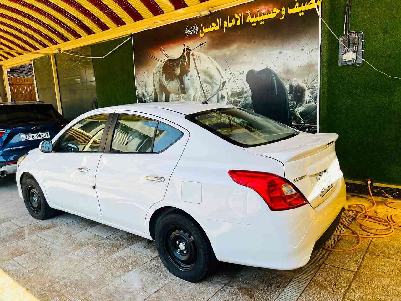 نيسان صني هندي مديل ٢٠٢٠ رقم اربيل السياره مكفوله كفاله عامه كير ومحرك والصبغ ولمعجون و البارد 
فقط الرصعات وخدوش بصيطات و خسفه بجاملغ موضح بلصوره 
الباقي مكفول كفاله عامه وين ما يعجبك افحص 

ماشيه.         90
تبريد ثلج 
حداديه نص عمر 
مكان السياره نجف              معروضه 105
وبيهة مجال 
***********
