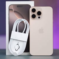 📱 للبيع آيفون 16 برو ماكس – تيتانيوم صحراوي 🔥  ✅ الجهاز نظيف جدًا واست...