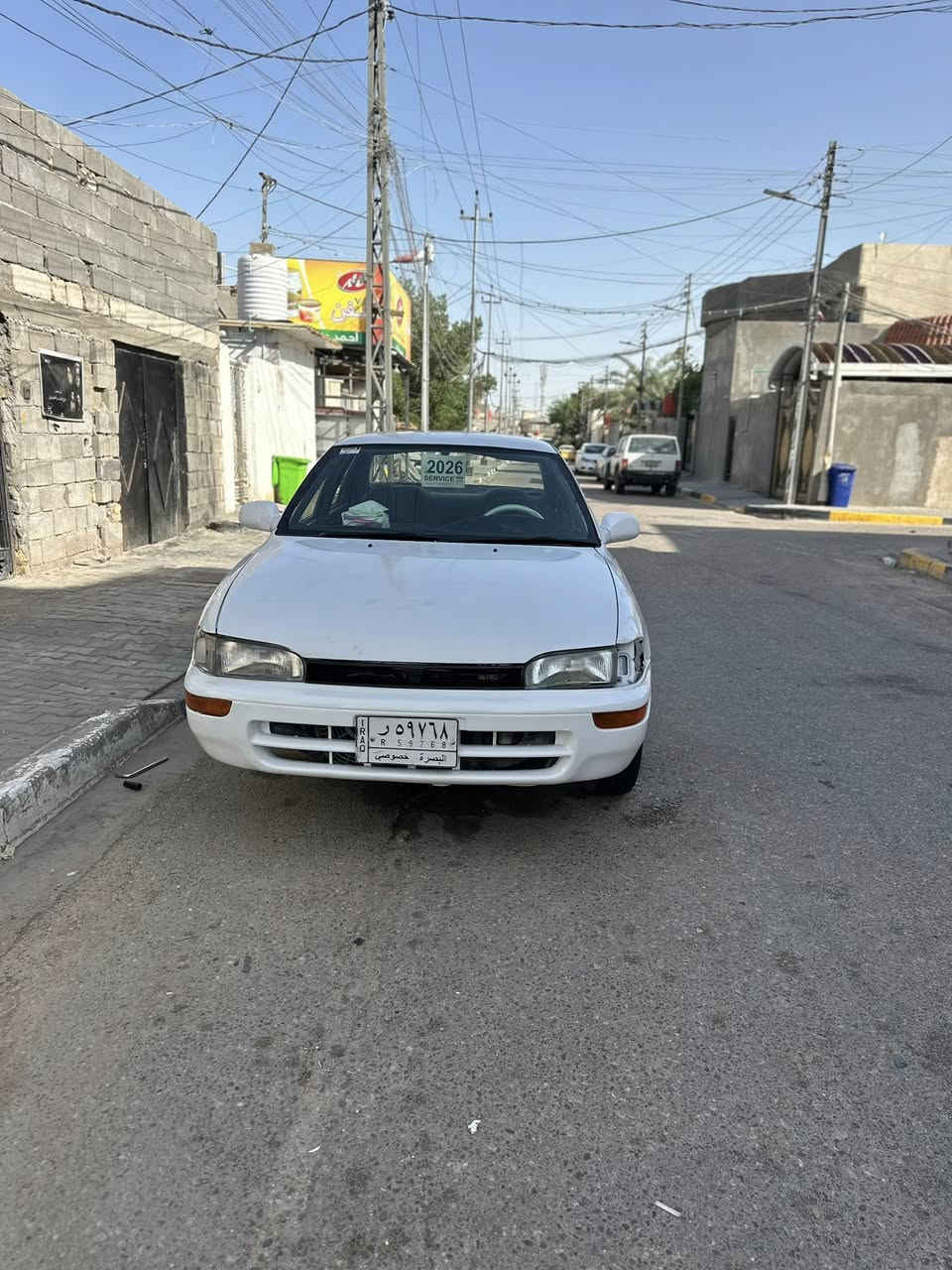 كورلا سبرنتر للبيع 
مديل 92 السياره خير من الله كير مكينه حلوات
تبريد هسه صار بي ليك كمبريسر جديد 
مصبوغه جماليه وبيها طخات مصلحات السياره حلوه مرتبه 
سنويه 28تحويل ثاني يوم تخم تاير جديد سعرها 42وبيها مجال حك الجيه فقط
مكاني بصره الامن الداخلي 
للستفسار ***********
