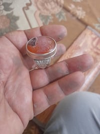 خاتم فضة • حجر يماني • منقوش الإخلاص