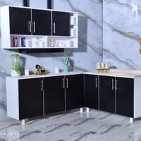 كاونتر MDF • متر ونص • سنك مرمر ١٢٠سم