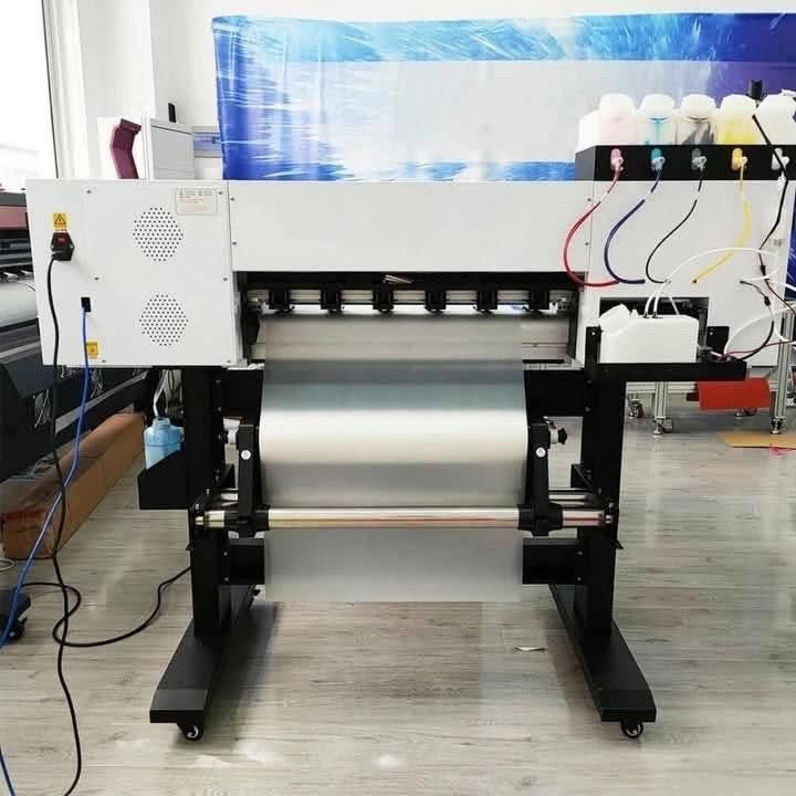 طابعة dtf جديدة غير مستخدمة للبيع عرض 60cm وطول مفتوح كاملة مع جميع الملحقات مكبس حراري واحبار وباودر ورول ضمان سنة كاملة هيدات عدد ٢  xp600 السعر 60 ورقة وقابل للتفاوض للاستفسار الاتصال ***********
