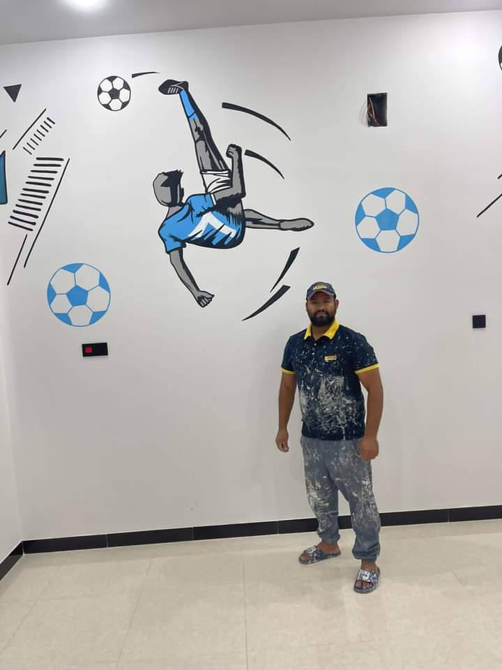 سلام عليكم صباغ وديكورات غرف نوم وغرف اطفال واجهات وحديد  شغل درجه اولى وسعارنا مناسبه
*********** كادر ابو ذوالفقار الصباغ 🌹🌹.  متفرغ حالين اسعار مناسبه
جوتن دائما مميزه وضمان البيتك
