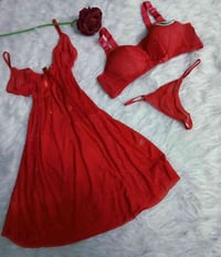 سيت نوم أحمر • قماش زبدة • فري سايز