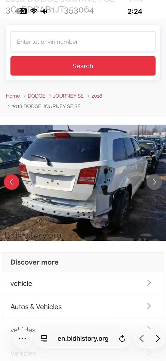 دوج جورني 🚩

موديل 2018 

ماشيه 138km🛞

رقم اربيل 🚦

4 سلندر 🚘

محرك كير شرط مامفتوح 🔒

بدون لا دواخل ولا ايرباك 🛠️

فقط جاملغ امامي مبدل 

للاستفسار ✅***********

السعر 130$ وبيها مجال بسيط ⚜️
