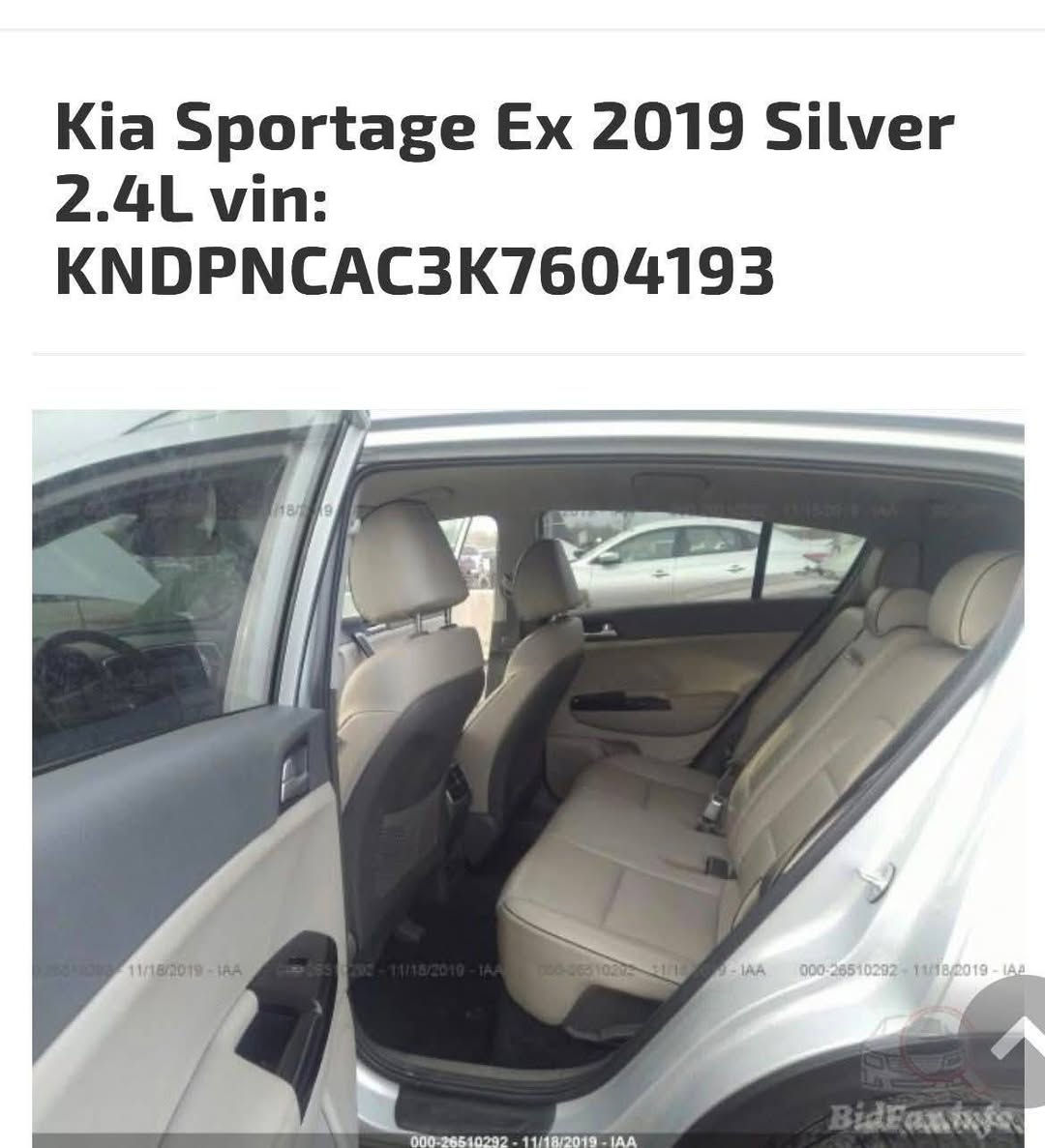 السلام عليكم
سبورتج ٢٠١٩
جاملغ وبنيد رش توحيد لون
قماره وجاملغ  حادثها
بدون دواخل 
مكينه ٢٤٠٠ جي تي اي
ماشيه ٧٤ الف ميل
رقم بغداد
كرسي السائق كهرباء
ثلاث انظمه قياده
السعر ١٣٠ بيها مجال
***********
