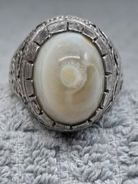 خاتم فضة 925 • عقيق سليماني • صياغة يدوية