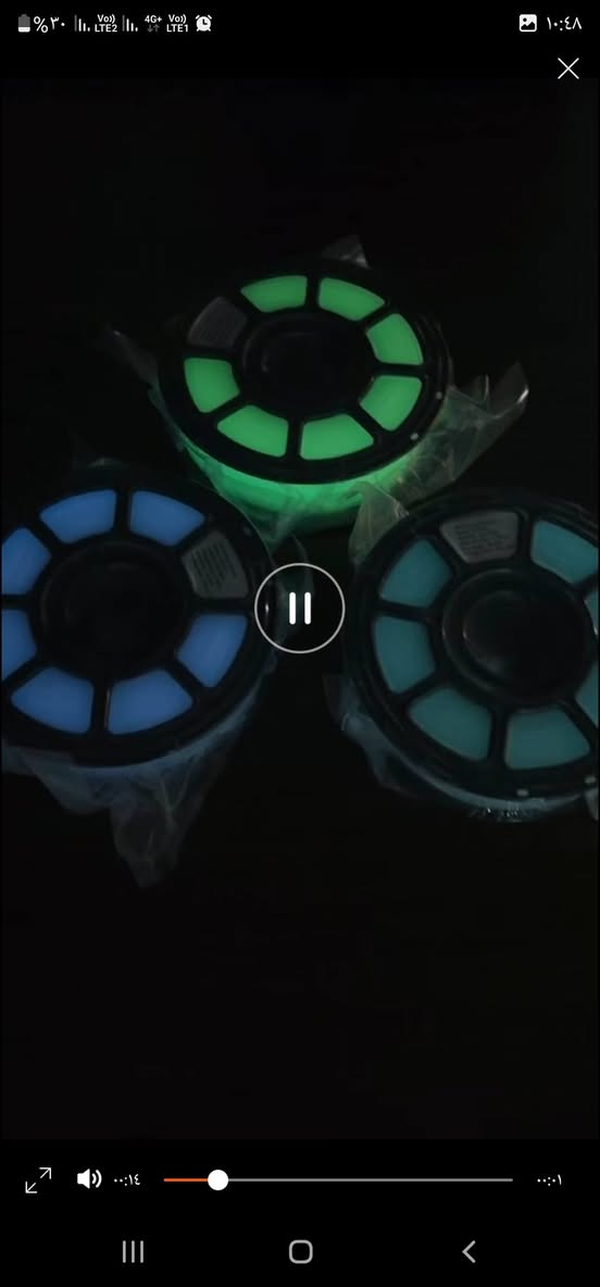 السلام عليكم
توفر فلمنت pla glow in dark
يشع بالضلام بعد ما يتعرض للضوء فتره قصيره 
متوفر بلون الازرك والازرك الفاتح والاخضر
سعر الكيلو ٢٠ الف 
مكان بغداد للأستفسار مراسله الصفحه 
يتوفر توصيل
***********
