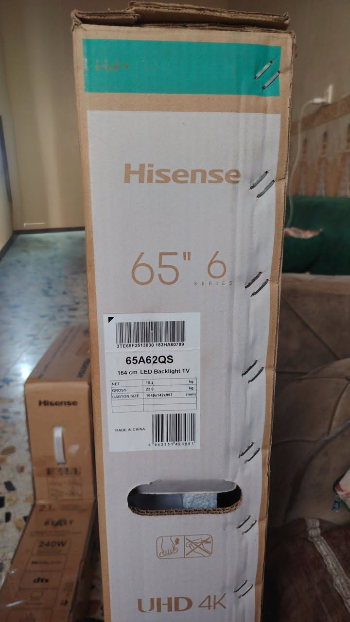 للبيع شاشة هايسنس 65 إنچ سمارت 4K موديل 65A62QS وياها مسرح منزلي Hisense HS2100 🔥
شاشة عملاقة وصورة كلش حلوة للأفلام والمباريات والبلايستيشن، بيها نتفلكس ويوتيوب وبرايم فيديو وتحسين للصورة وسلاسة بالحركة، وياها نظام صوت 240 واط وصب ووفر لاسلكي يخلي الصوت سينمائي قوي 🎬🔊
مناسبة للصالة والمجالس وتجربة مشاهدة مرتبة جداً، ***********
