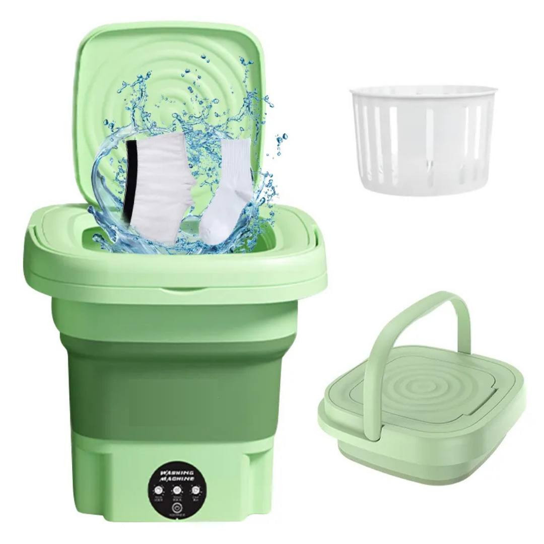 تصميم  قابل للطي ومحمول
* متوفر باللون الاخضر والبنفسجي

- حجم الحوض : 9 لتر 

- ازرار للتحكم بالوقت حتى 15 دقيقة 

- خاصية تجفيف الملابس مع سلة تجفيف

- فتحة مخصصة لتصريف المياة 

- نظام حركة باتجاهين للحصول على أفضل نظافة

- ازرار لمس 

- انبوب من البلاستيك لتصريف المياه

- طول الخرطوم : 65 سم

- تصميم محمول ذات حامل

- 12 فولت

- الابعاد : الطول : 30 cm , العرض : 32 cm , الارتفاع : 29 cm 

- الملحقات : انبوبة التفريغ ، محولة كهربائية ، سلة السعر 20 الف راسل الصفحة أو واتساب***********
