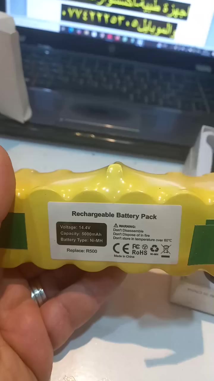 #أدوات الروبوتات والمكان.#بطاريات قابلة للشحن.#بطارية روبوت مكنسة من امزون ١٤.٤ فولت ٥٠٠٠ ملي امبير.#R500 14.4V 5000mAh.#الشعب الصيني ماله حل يم اللؤلؤة للبضائع الاوربية كلشي تلكه الأمين الثانية الشارع الخدمي بجانب ماركت التوت يتوفر توصيل لجميع المحافظات ***********حياكم الله.@الجميع.@محلات الصيانة.
