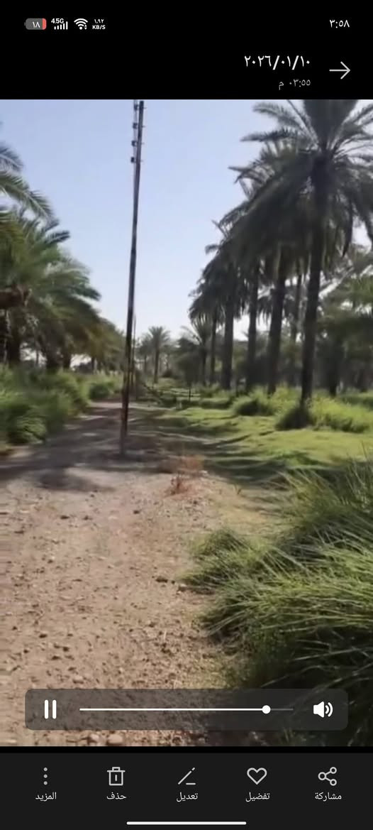 المدائن )
بيع مستعجل لاضيعه من اديك
توجدارض زراعيه مساحه( نصف دونم ) طابو  ملك سند ٢٥  الارض فارغه وموقع جميل وصالح للزراع
يصلح شالي موقع  وكل اصحب المزارع بهذا الموقع تعال)  .
  اقل عرض حاليا  العنوان بغداد المدائن     (( الأسعار في صعود لكون الارض قريب عليها جسرين حاليا في المراحل الاولى للتشيد وتم نصب ركائز للجسرين واحد متجه للدوره باتجاه الجعاره والآخر  لمركز بغداد لفك الاختناق المروريه في مجمع شقق بسمايه والمنطقه عامه
   ثاني يوم فتح بيان للمشتر ي في طابو المدائن
للاستعلام الاتصاى ***********  بي واتساب وكيل صاحب الارض ...... 

      (بارك الله بعمل الخير ) بغداد, العراق
