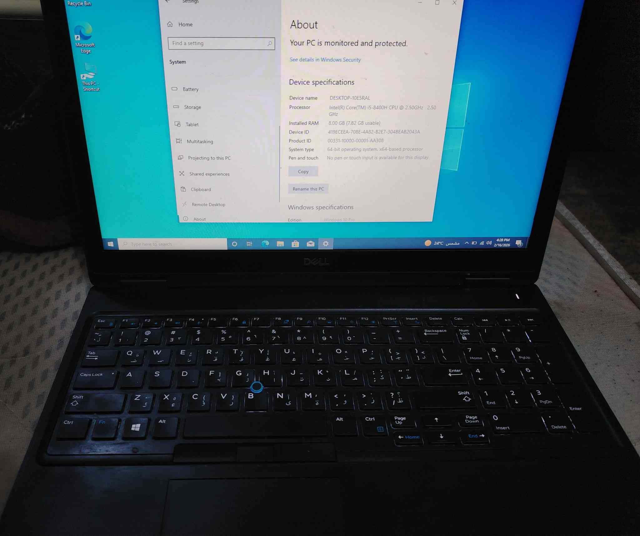 ب ٣٢٥ الف وبي مجال
لابتوب dell latitude 5591
معالج core i5 جيل 8 فئة th
رام 8 GB
ذاكرة 256 ssd
شاشة 15،6 بوصة
كارت الشاشة مدمج 4 GB
الجهاز نظافة عالية
*********** بغداد
