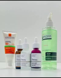 روتين عناية كامل • لاروش SPF50+ • مقشر AHA+BHA