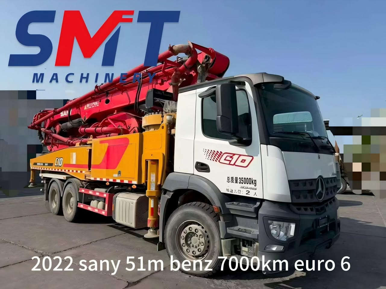 2022 Sany 51m used concrete pump truck on Mercedes for sale. 
​Super good condition, original painting. 
​Just working 500 hours, 7600 km driving. 
​Mobile /WeChat /WhatsApp : +86 188 7317 3321. 
​www.cssmartmachinery.com

#concretepumptruck #truckmountedconcretepump  #zoomlionpumptruck #sanypumptruck #xcmgpumptruck #putmeisterpumptruck #chinesebrandpumptruck #pumptruck #63mpumptruck #benz #brandnewpumptruck #heavyequipment #usedpumptruck #secondhandpumptruck


**إذا كنت صاحب هذا الإعلان وتريد حذفه لأي سبب، رجاءا أرسل رسالة إلى الدعم الفني**