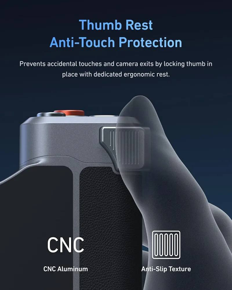 Telesin master grip
قطعة تصوير احترافي 
للايفون 17 برو ماكس فقط 
يجي وياها الكڤر و الفلاتر 
بطارية 3200 ملي امبير
يشحن من الماك سيف 
تكدر تحول ايفونك لكامرة احترافية بهاي القطعة  
موجود قطعة وحدة فقط


**إذا كنت صاحب هذا الإعلان وتريد حذفه لأي سبب، رجاءا أرسل رسالة إلى الدعم الفني**