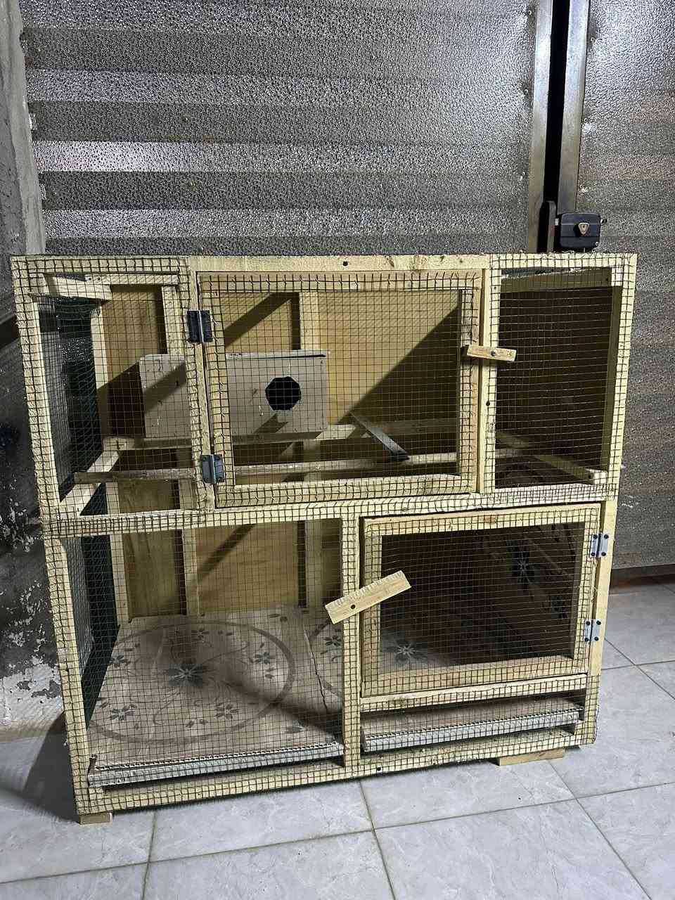 السلام عليكم —متوفر— قفص متر x متر نزال 60 بي بيت كوكتيل ضهر فايبر وكاع بنل فوكاها سقف ثانوي موضح بصور للبيع او مراوس بطيور زينه السعر 40 الف مكاني بغداد البياع التراث *********** وتساب
