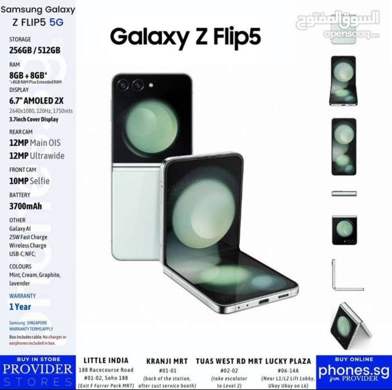 GALAXY Z FLIP 5
الجهاز اخو الجديد نضافة فول مكفول من اي شخط او تصليح
سعرة 500الف كارتونة موجودة وكيبل الاصلي موجود
مكان بغداد العلام تواصل :***********
