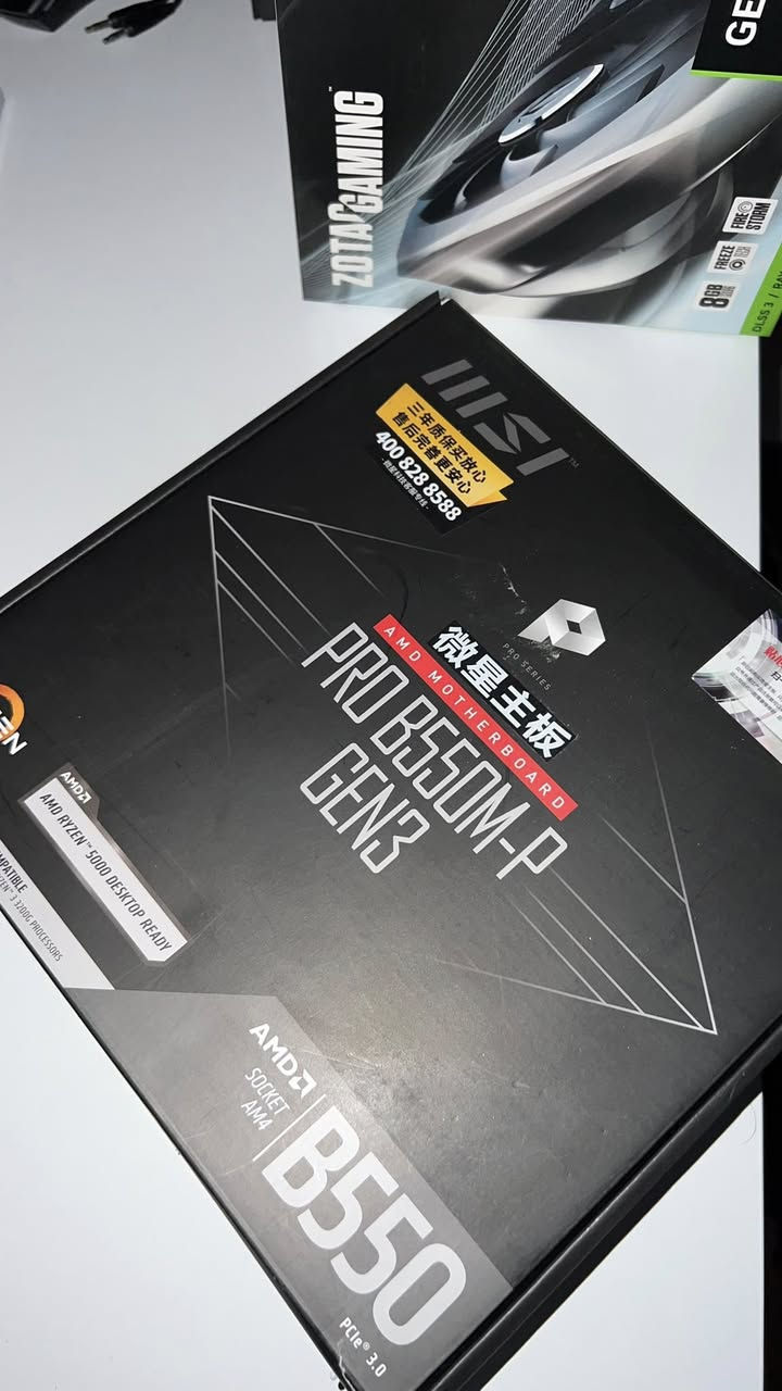 للبيع - أداء واستقرار، والجهاز نظيف جدًا

‏CPU R5 5600X
‏RAM 32GB 3600HZ CL 18 RGB T-FORCE
‏M.B MSI PRO B550-P GEN3
‏GPU RTX 4060 ZOTAC 8G 
‏M.2 1T NVME PNY
‏PWS 600W MSI
‏COOLER AG400 RGB
‏CASE galax 4fan RGB

ups kstar 1kva online نضيف ومرتب واستخدام البطاريات كلش قليل لا عندي طاقة شمسية 
-
ups / اوفلاين Farber 1500 بي عطل مااعرف بشنو 
 Gaming Mouse / Redragon M808 Storm RGB
Keyboard / Tiger XG-1 Gaming

الحالة: نظيفة شبه جديد
البيع بسبب: عدم التفرغ والتجميعة بحالة ممتازة
الموقع: (كركوك)


**إذا كنت صاحب هذا الإعلان وتريد حذفه لأي سبب، رجاءا أرسل رسالة إلى الدعم الفني**