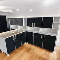 كاونتر MDF • متر ونص ملحق • سنك مرمر