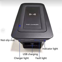 شاحن سيارة لاسلكي مخصص لطرازات فولفو (مثل XC90، XC60، S90، V90، S60، V...