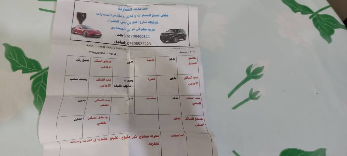 سلام عليكم سورنتو ٢٠١٥ وارد خليجي ٦سلندر سبعه راكب سياره اي نقص مابيه رقم كركوك تحويل مباشرسياره مكفوله ماعده موضح بل صوره سونار موجود مكان سياره ميسان سعر ١٧٥ اي ستفسار اتصال على رقم ***********
