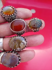 خواتم فضة • ٥ خواتم • طقم
