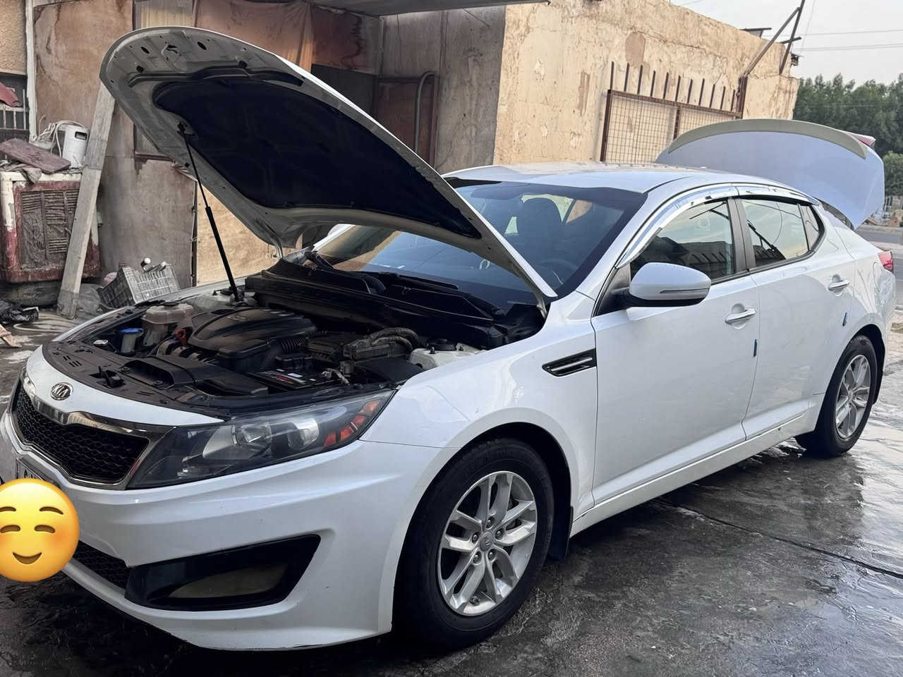 السلام عليكم
اوبتما موديل ٢٠١٣ امريكي 
الضرر جاملغ وجزء من الباب الي بصف السايق مصبوغ الباب معاهم لتوحيد اللون
السيارة بأسمي ورقمها بغداد
رايدها ١١٠ وبيها مجال بسيط
مكاني الفلوجة
***********
