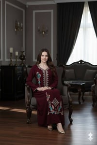 دشداشة نسائية • كشمير إيطالي • مقاسات 2XL-5XL