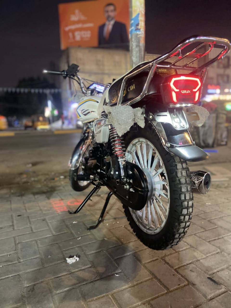 دراجه سوينك 2025مصار هواي من منزله مكينه 200
تشغيل عن بعد سويجات ثنين البيع ب850وبيه مجال كلش قليل حك الجيه 
مكاني بل شعب 
***********
الموشراي اليتصل
