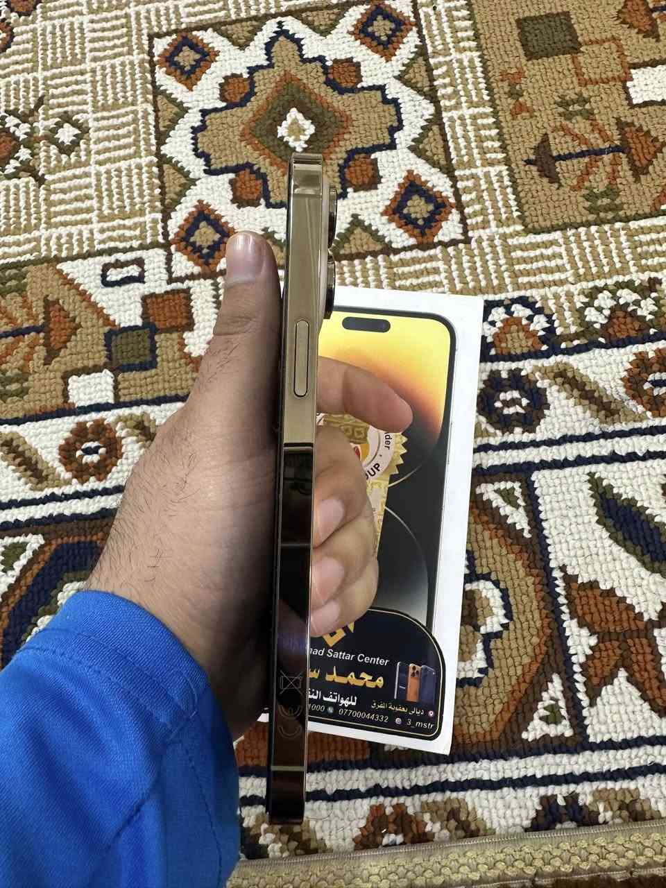 السلام عليكم
ايفون14برو ماكس 
ماستر الجهاز 
بطاريه89
لون ذهبي شخط مابي 
الجهاز مكفول من الفتح 
لا مبدل بي شي ولا ابد 
الجهاز السيمكارت مالته مرا يشتغل مرا لا كام يعلس😂
تكدر تضيفله شريحه الكترونيه ب10وتنحل السالفه
للبيع او للمراوس 
مكاني الخالص 
سعره775
***********

0773 253 3607
