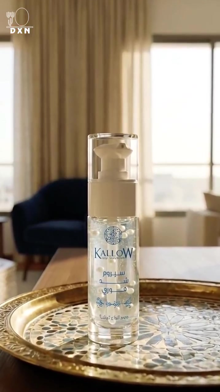 سيروم كالو للشد الفوري من DXN (DXN Kallow Instant Tightening Serum)، وهو مستحضر متطور مصمم خصيصاً لمحاربة علامات التقدم في السن وتحسين مرونة الجلد بشكل سريع.أبرز مميزات وفوائد السيروم:تأثير الشد الفوري: يعمل على شد البشرة المترهلة وتقليل مظهر الخطوط الدقيقة والتجاعيد بشكل ملحوظ بعد الاستخدام مباشرة.تحسين مرونة الجلد: يعزز إنتاج الكولاجين الطبيعي في البشرة لتبدو أكثر حيوية وشباباً.تنعيم الملمس: يمنح البشرة ملمساً حريرياً ناعماً ويقلل من مظهر المسام الواسعة.مكونات طبيعية: يعتمد على مستخلصات نباتية آمنة ومغذية تناسب جميع أنواع البشرة.
1- كريم كالو لترطيب الوجه بزيت الأرغان وبذور العنب (DXN Kallow Hydrating Face Cream).وهو يختلف عن واقي الشمس؛ حيث يُعد كريمًا مرطبًا ومغذيًا يوميًا للبشرة.المكونات الرئيسية:زيت الأرغان ("الذهب السائل"): غني بفيتامين E والأحماض الدهنية الأساسية لتغذية البشرة وتنعيمها بعمق.زيت بذور العنب: مضاد قوي للأكسدة يساعد على شد البشرة، وتقليل علامات الشيخوخة والخطوط الدقيقة.حمض الهيالورونيك: لحبس الرطوبة داخل الخلايا وضمان مرونة الجلد طوال اليوم.أبرز الفوائد:ترطيب مكثف وعميق: يمنح البشرة ملمساً ناعماً ومظهراً ممتلئاً ومشرقاً.تركيبة خفيفة وسريعة الامتصاص: يتغلغل في طبقات البشرة دون ترك أي أثر دهني أو ثقل.قاعدة مثالية للمكياج: يمكن استخدامه كقاعدة ناعمة (برايمر) قبل وضع المكياج أو واقي الشمس.مكونات طبيعية: يحتوي على تركيبات نباتية بنسبة 96% آمنة لجميع أنواع البشرة.طريقة الاستخدام في الروتين اليومي:يُوضع على بشرة نظيفة وجافة (الوجه والرقبة) صباحاً ومساءً.إذا أردتِ الخروج نهاراً، يتم وضع هذا الكريم المرطب أولاً، ويُترك لبضع دقائق حتى يمتصه الجلد تماماً، ثم يُوضع فوقه واقي الشمس كالو (SPF 50+) للحصول على حماية وترطيب متكاملين.
طريقة الترتيب الصحيحة في الروتين:للحصول على أفضل نتائج من المنتجات الثلاثة التي استفسرتِ عنها، يتم تطبيقها بالترتيب التالي صباحاً:أولاً: ضعي سيروم الشد الفوري على بشرة نظيفة تماماً واتركيه حتى يجف ويشد البشرة.ثانياً: ضعي كريم كالو المرطب
2- سيروم كالو للشد الفوري من DXN (DXN Kallow Instant Tightening Serum)، وهو مستحضر متطور مصمم خصيصاً لمحاربة علامات التقدم في السن وتحسين مرونة الجلد بشكل سريع.أبرز مميزات وفوائد السيروم:تأثير الشد الفوري: يعمل على شد البشرة المترهلة وتقليل مظهر الخطوط الدقيقة والتجاعيد بشكل ملحوظ بعد الاستخدام مباشرة.تحسين مرونة الجلد: يعزز إنتاج الكولاجين الطبيعي في البشرة لتبدو أكثر حيوية وشباباً.تنعيم الملمس: يمنح البشرة ملمساً حريرياً ناعماً ويقلل من مظهر المسام الواسعة.مكونات طبيعية: يعتمد على مستخلصات نباتية آمنة ومغذية تناسب جميع أنواع البشرة.


**إذا كنت صاحب هذا الإعلان وتريد حذفه لأي سبب، رجاءا أرسل رسالة إلى الدعم الفني**