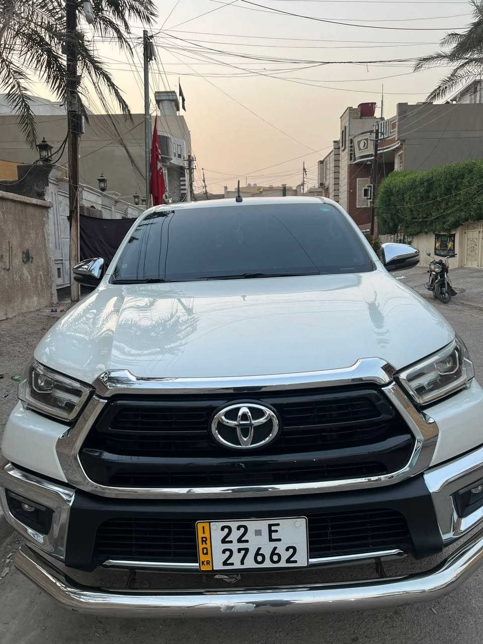 السلام عليكم للبيع بيكم تويوتا هايلوكس فور ويل سعودي  موديل ٢٠٢٢ مكفولة من الحادث بيها بارد كد شبر بالجاملغ الخلفي رقم اربيل سنوية نافذة 2028 كشنات الامامي تدفئة  تبريد السعر ٣٢٠ وبي مجال قليل حك الجية مكان السيارة بغداد البلديات الاتصال على الرقم ***********
