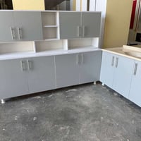 كاونتر MDF • ٢م ملحق • سنك مرمر ١٫٢٠م