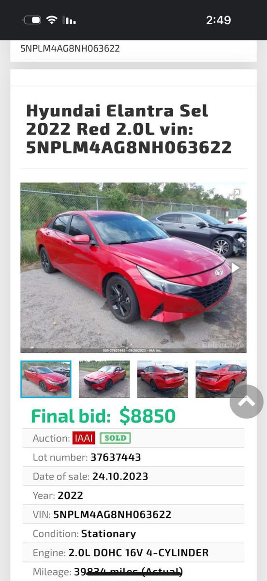 النترا موديل 2022 وارد امريكي كلين تايتل حادثها فقط الدعاميه الامامي بدون ايرباك ليبل واحد مكفوله من الصبغ ومن التبديل 
رقم بغداد باسمي 
محرك 2.0 كير At محور بلادي 
مواصفات نص 
بصمه 
مانع انزلاق 
شاشة 
كامره 
رادار جانبي 
رايدها ب ١٦٠$ ورقة وبيها مجال مكاني بغداد الزعفرانية 
رقمي ***********
