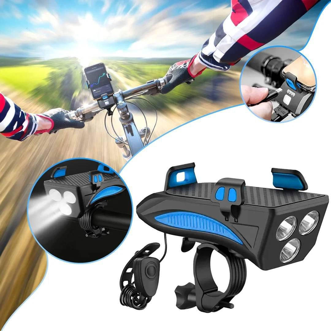 مصباح قوي مزود بـ 3xT6 لإضاءة واضحة وآمنة أثناء القيادة ليلاً
يأتي مع حامل تثبيت قابل للتعديل بزاوية 30 درجة لتوفير راحة أكبر

يدعم الهواتف المحمولة بمقاس 4 حتى 6.3 بوصة

مكبر صوت بوق بقدرة 130 ديسيبل مع مفتاح تحكم سلكي لسهولة الاستخدام

سعة بطارية ليثيوم 2400/4800 مللي أمبير تمنح وقت تشغيل يصل إلى 5 – 10 ساعات

مدة الشحن 2.5 – 5 ساعات مع تيار خرج 0.8 أمبير

أنماط إضاءة متعددة: ضوء قوي – ضوء ضعيف – فلاش

مصنوع من بلاستيك هندسي ABS مع هلام السيليكا PS لجودة ومتانة عالية

حجم المنتج 11.5 × 5.5 × 5 سم – تصميم مدمج وعملي
السعر مع التوصيل 13
التواصل
***********
