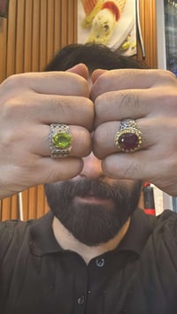 زبرجد • ياقوت دم ملكي • صياغات ملكية