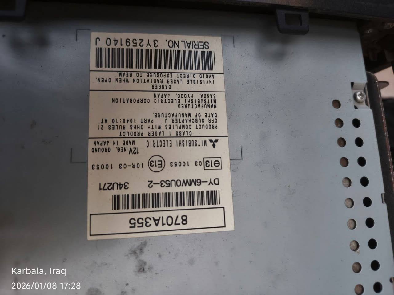 مسجل باجيرو 14 نظيف كلش وشغال 100%
قيم وخابرني ***********
كربلاء حي الوفاء
