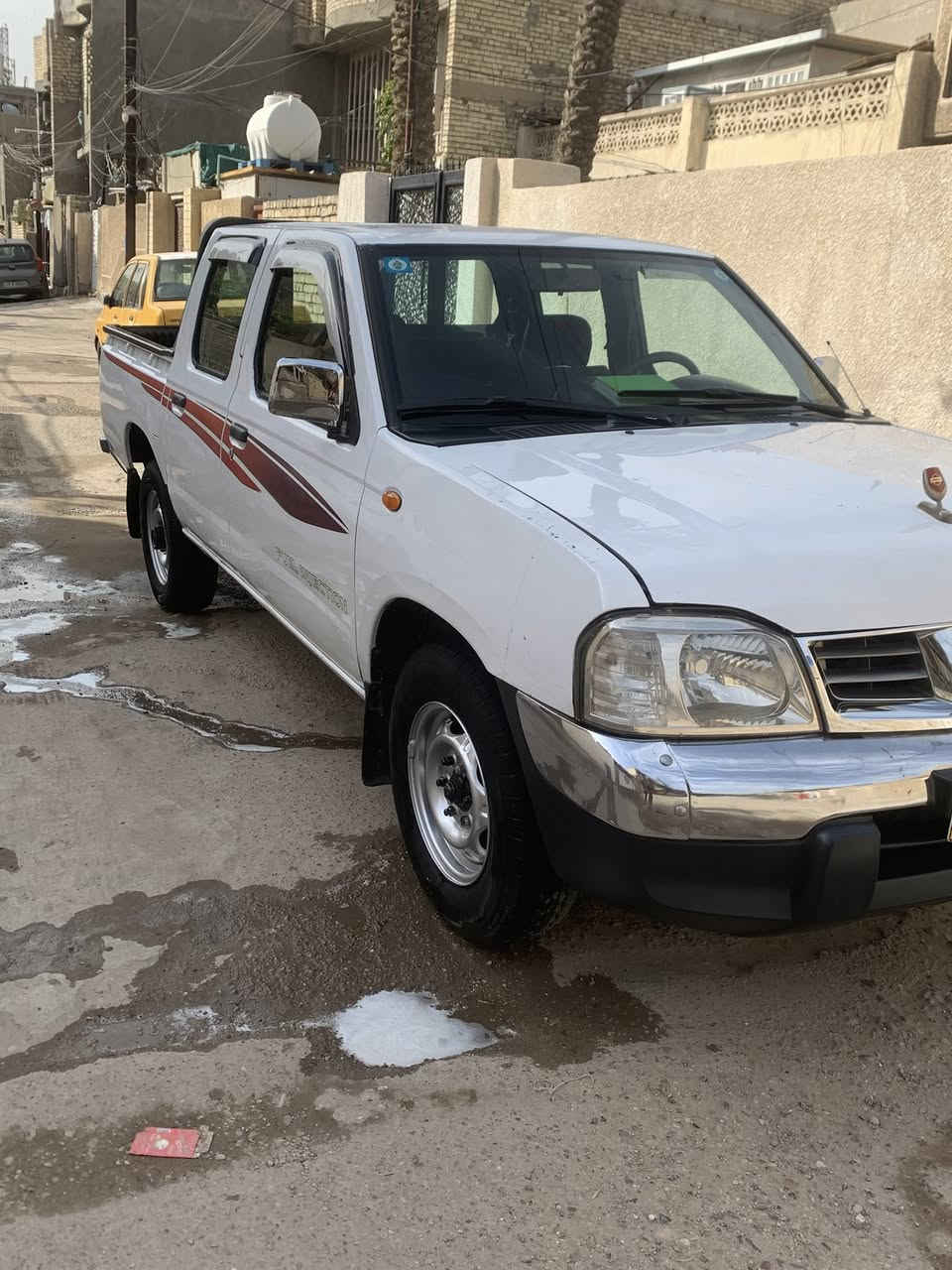 سلام وعليكم
بيكب نيسان 2008 شركة العامة
سيارة خير من الله مابيها اي نواقص مكينة گير صدر تبريد ثلج تخم تاير  سيارة جاهزة على اربعة وعشرين حباية بيها صبغ نص جاملغ امامي صفحت السايق بس بدون دواخل 
رقم انگليزي بغداد باسمي 
عنوان السيارة بغداد 
للتواصل ***********
