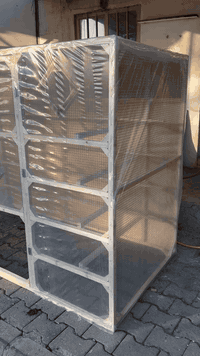 سلام عليكم 
شغل حسب طلب زبون مغلف لايلون 
قياسات 
ارتفاع150سم
النزال80سم
العرض 200سم
العنوان كركوك قرب جسر ولاده حي نور 
شغل جميع خانات كشوانيات ابراج ؏ طلب 
***********
