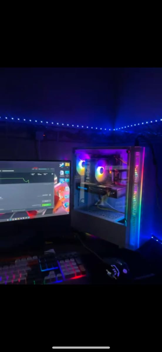 مواصفات قوية جداً جديدة استخدام شخصي
ركز باسم المعالج ورقمه
شوف عينك تجميعة نظيفة 100% وكل شي بيها جديد

الحاجة الزينة هية تدلل نفسها بنفسها وكل شي وسعره

مواصفات التجميعة: 

النظام أحدث نظام بالعالم ويندوز 11  64 بت بأحدث التعريفات والبرامج

المعالج قوي جداً جداً أقوى حتى من كور آي فايف جيل 11 اسم المعالج ورقمه(Xeno-E5 2670 v3)  بسرعة تيربو 3.30 GHz وإعتيادية 2.40 GHz

كارت الشاشة خارجي قوي جداً AMD RX 580  رام صافي 8GB

التخزين اثنين الأول sdd 120 احدث واسرع نوع عليه النظام والثاني HDD 500 GB عليه الألعاب

الرام 16GB سريع جداً نوع DDR4

البورد X99 احترافي يحتوي على 4 منافذ رام ويدعم خاصية الديل چنل لمضاعفة سرعة نقل البيانات بين الذاكرة والمعالج

المبرد غازي ضوئي RGB بتبريد ممتاز

البور سبلاي ممتاز 600W واط 

الكيس أبيض ضوئي RGB يحتوي على خاصية تغيير الألوان من خلال زر في الكيس ومزود بمروحة لطرد الهواء الساخن خارج الكيس

مع شاشه ال جي العملاق ١٠٠ هيرتز 
وموس وكيبورد براند مكيانيك 
وموس باد وسماعه كذالك كامل تجميعه
مكاني كركوك


**إذا كنت صاحب هذا الإعلان وتريد حذفه لأي سبب، رجاءا أرسل رسالة إلى الدعم الفني**