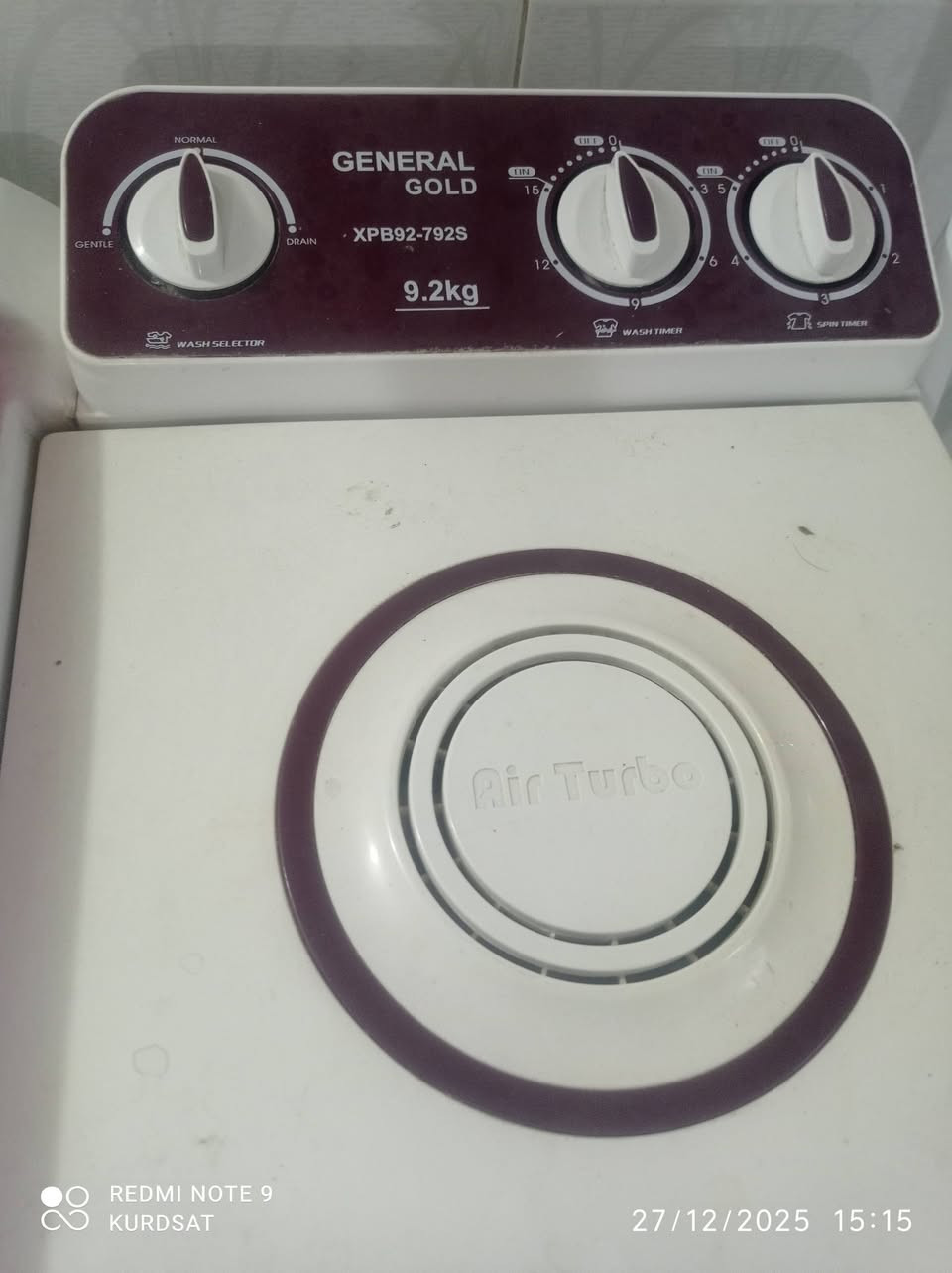 غسالة ملابس للبيع نوع جنرال كولد بسعر 60 ألف وبحجم 9.2كيلو
للجادين***********
