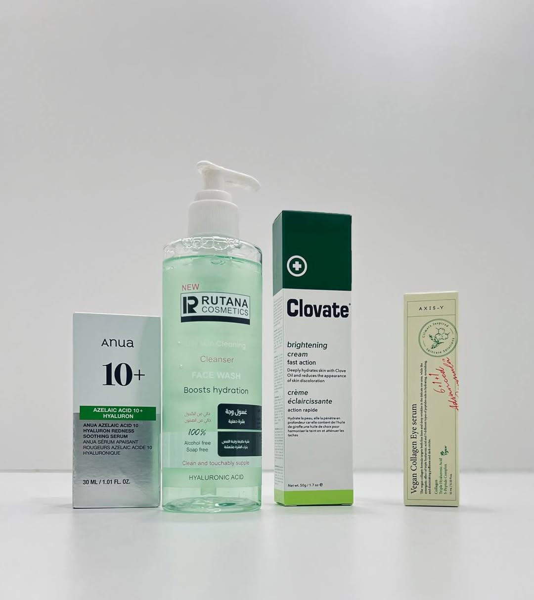 📢 جديدنا من Rutana Cosmetics ✨
مجموعة العناية الكاملة لبشرتج 👩🏻‍🦰
ترطيب 🌊 – صفاء 🌸 – إشراقة 🌞 – عناية 👀

📦 العرض يضم:
1️⃣ Face Wash – غسول روتانا للوجه يرطب البشرة وينطيها نظافة وانتعاش.
2️⃣ Clovate Cream – كريم للتفتيح وتوحيد لون البشرة.
3️⃣ Azelaic Acid Serum – سيروم انوا يخفف الاحمرار والبقع ويزيد النعومة.
4️⃣ Vegan Collagen Eye Serum – سيروم خاص للعيون يقلل الهالات ويشد المنطقة.

🔹 طريقة الاستخدام اليومية:

بالصبح والمغرب، غسلي وجهج بالـ Face Wash 🚿

بعد الغسول، حطي نقط من السيروم (Azelaic) ودلكي برفق ✨

استعملي الكريم (Clovate) على الأماكن الداكنة 🌸

وآخر خطوة، سيروم العينين خليه بحركة دائرية خفيفة 👀

💚 مناسب لكل أنواع البشرة – بدون كحول وبدون صابون.

#روتانا_كوزمتيكس #عناية_بالبشرة #سيروم #ترطيب_بشرة #تفتيح_بشرة #سيروم_عيون #بشرة_نقية #بشرة_مشرقة #سكين_كير_عراقي #جمالك_طبيعي

سعر العرض 40 😍

توصيل بغداد 4 محافظات 6


**إذا كنت صاحب هذا الإعلان وتريد حذفه لأي سبب، رجاءا أرسل رسالة إلى الدعم الفني**
