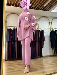 قماش باربي • تطريز لولو • مقاسات ٣٨-٤٤