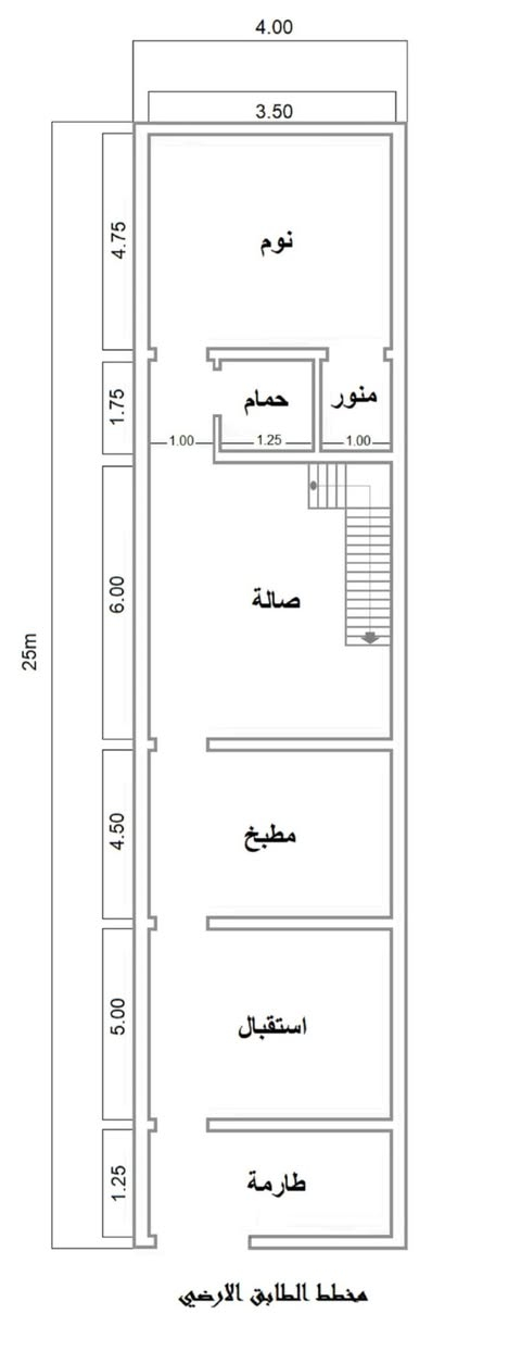 لدى مكتب الباري قطعة ارض طابو صرف للبيع  
المساحة : 100م واجهه 4 م نزال 25 
السعر  : 30 مليون مع المجال 
العنوان : كربلاء - الحسينية - العطيشي - حي الزهراء - شارع العجلان
للاستفسار : ***********
ادناه نموذج من الخرائط التي تتناسب مع القطعة وتتكون ما طابقين...
